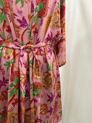 Dream About Me Short Silk Robe: Oriental Valley