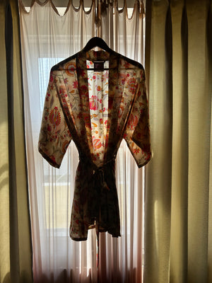 Dream About Me Short Silk Robe: Amritavarshini