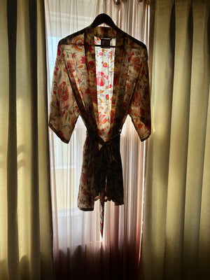 Dream About Me Short Silk Robe: Amritavarshini